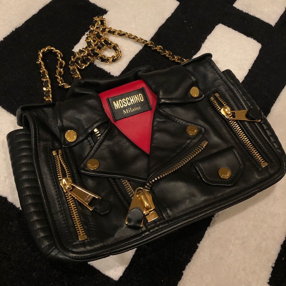 Moschino Milano Jacket Biker Shoulder Bag